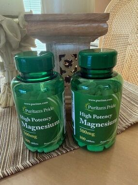 Puritan's Pride High Potency Magnesium 500mg - Green Bottle (2 Pack)